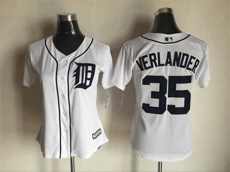Women Detroit Tigers #35 Justin Verlander White New Cool Base Stitched Baseball Jersey,We sell and wholesale Women Detroit Tigers #35 Justin Verlander White New Cool Base Stitched Baseball Jersey on line form chian!